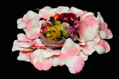 银篮子玫瑰玫瑰纺织花瓣