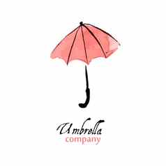 设计元素粉红色的伞