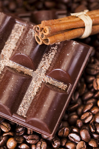 巧克力咖啡生动的颜色自然语气