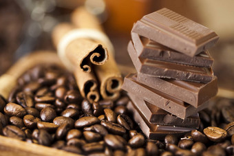 咖啡巧克力生动的颜色自然语气