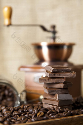 咖啡巧克力生动的颜色自然语气