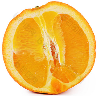 明亮的橙色孤立的白色背景