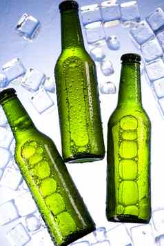 啤酒集合玻璃明亮的充满活力的酒精主题