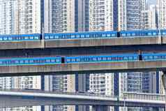 高速度火车桥在香港香港市中心城市