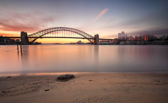 日出悉尼城市景观澳大利亚