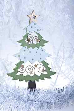 圣诞节树装饰物色彩斑斓的饱和首页概念