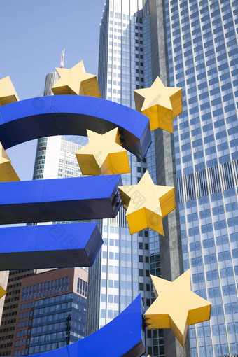 欧元象征欧洲中央银行<strong>法兰</strong>克福