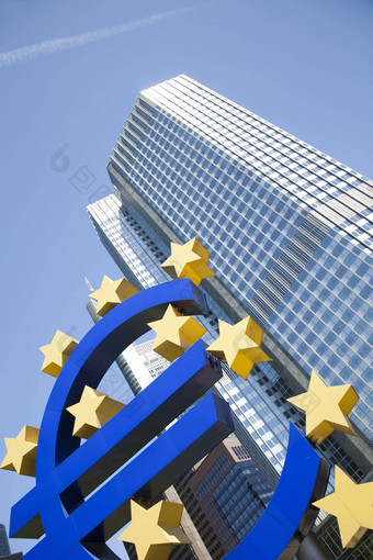 欧元象征欧洲中央银行<strong>法兰</strong>克福