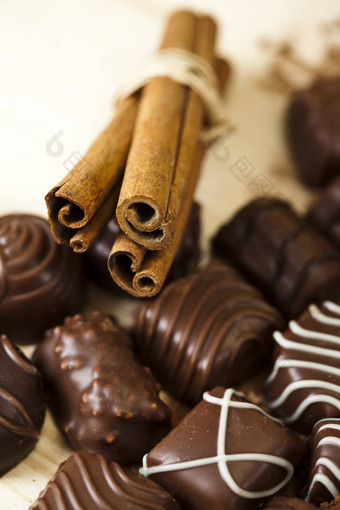 巧克力坚果生动的颜色自然语气