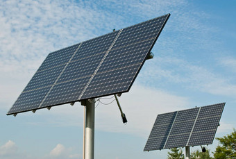 可再生能源光伏太阳能面板数组