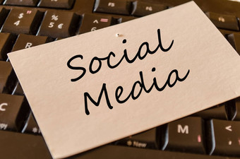 社会媒体概念键盘