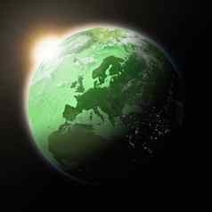 太阳欧洲地球地球