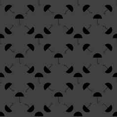 伞网络图标平设计无缝的灰色的模式