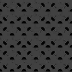 伞网络图标平设计无缝的灰色的模式
