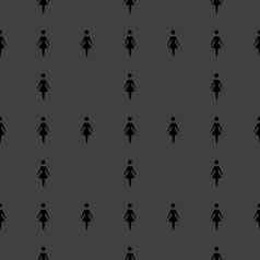 女人厕所网络图标平设计无缝的模式