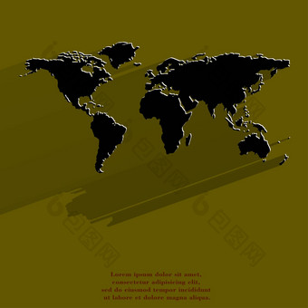 世界地图网络图标平设计