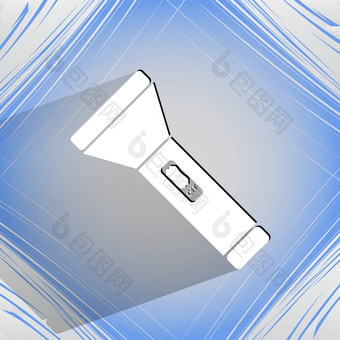 手电筒平现代网络按钮平几何摘要背景