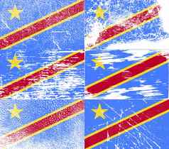 集旗帜刚果民主共和国纹理