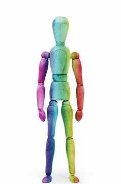 木数字人体模型bodypaint多彩色的