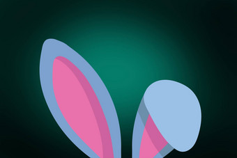 复合图像复活节兔子耳朵