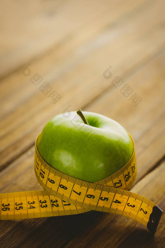 绿色苹果测量磁带