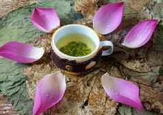 集合莲花花种子茶健康的食物