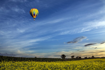 热空气气球北约克郡农村英格兰