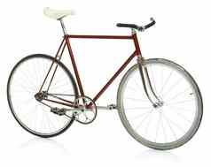 时尚的赶时髦的人自行车固定齿轮孤立的白色