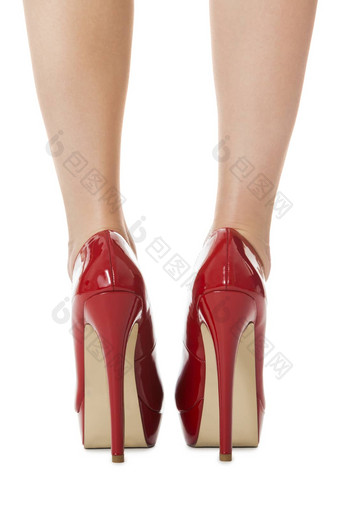 <strong>女人</strong>腿优雅的红色的鞋子