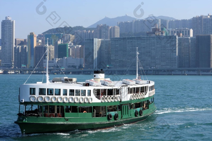 渡船船维多利亚港在香港香港图片-包图网企业站