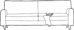 损坏的沙发大纲卡通