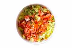 美食新鲜的健康的番茄卷心菜沙拉