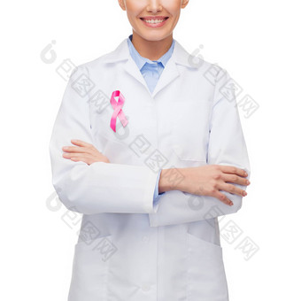女医生乳房癌症意识丝带