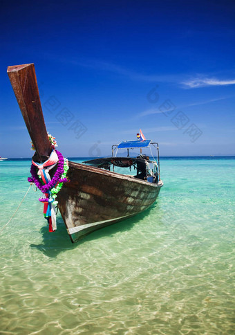 <strong>长尾船</strong>美丽的海滩泰国