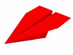 红色的纸飞机