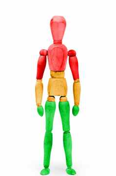 木数字人体模型bodypaint交通光红色的人