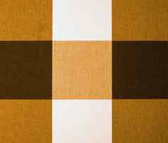 米色橙色棕色（的）条格平布桌布