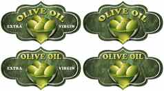 集合橄榄石油标签