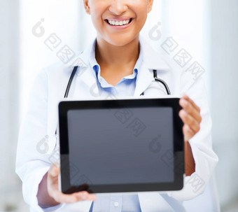 非洲女医生平板电脑
