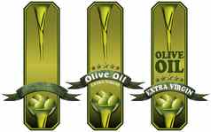 集合橄榄石油标签