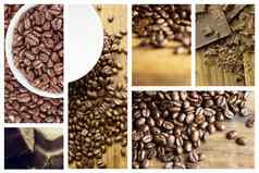 复合图像标签咖啡豆子