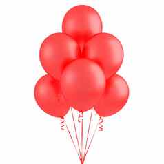 红色的飞行气球