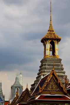 泰国亚洲曼谷雨寺庙贝尔