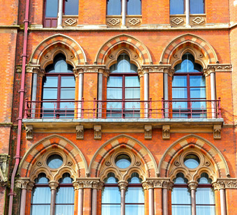 墙体系结构伦敦英格兰窗户砖外观