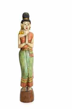 木泰国雕像女人