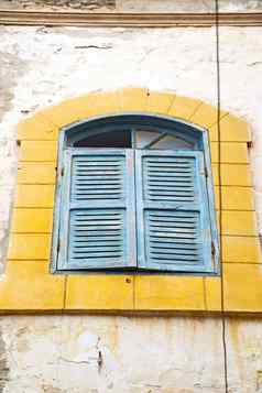 窗口摩洛哥非洲黄色的砖历史