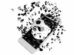 足球破裂智能手机