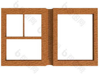 变形折叠框里书渲染棕色（的）