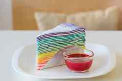 彩虹绉蛋糕