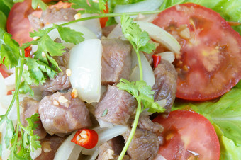 越南食物卢克紫胶牛肉